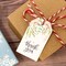 Wrapables Thank You Gift Tags/Kraft Paper Hang Tags for Weddings, Bridal Showers, Baby Showers (50pcs), Green Nature